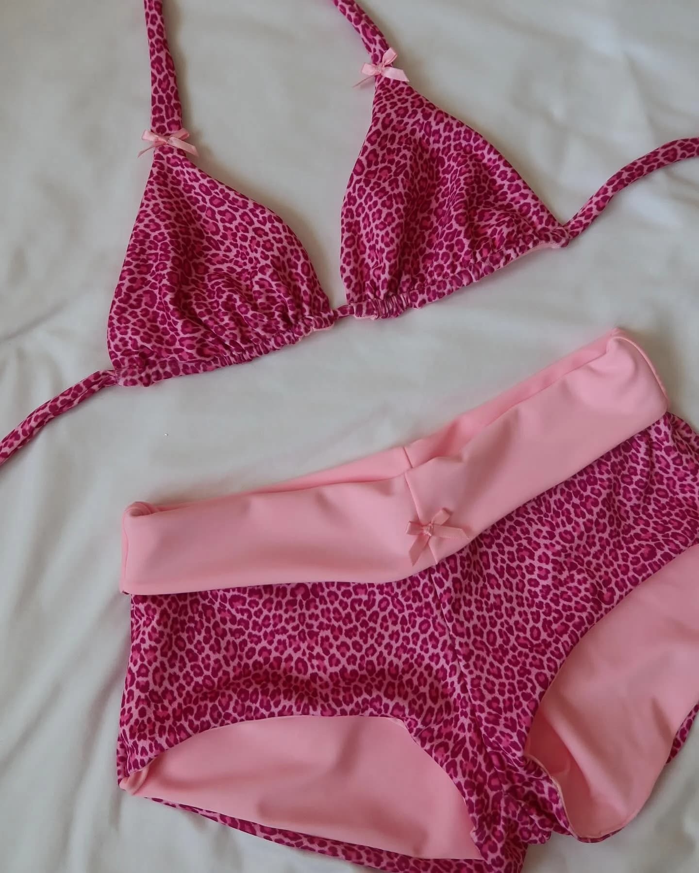 Women Halter Neck Triangle Bikini Sets Vintage 90s Aesthetic Bathing Suits